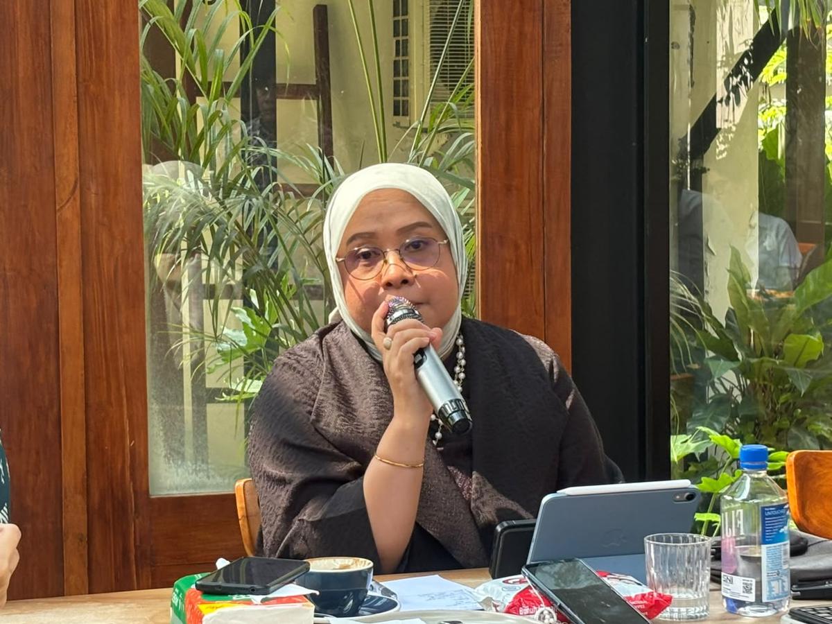 Direktur Pelindungan Warga Negara Indonesia (PWNI) Kementerian Luar Negeri RI Heni Hamidah saat bertemu awak media di Jakarta, Rabu (1/7/2026).