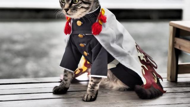6 Kucing Pakai Baju Karakter Anime Demon Slayer Ini Gemas Banget