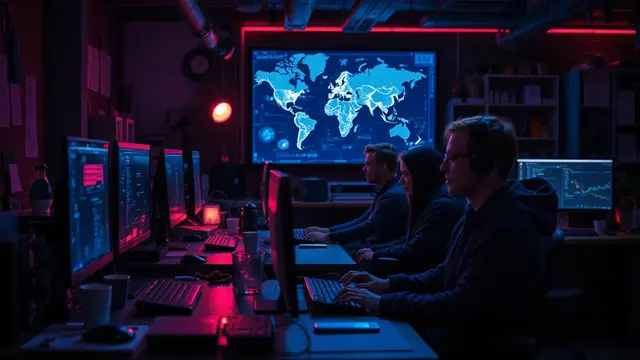 Ilustrasi peretas atau cyber hacker internet atau kripto. (Foto by AI)