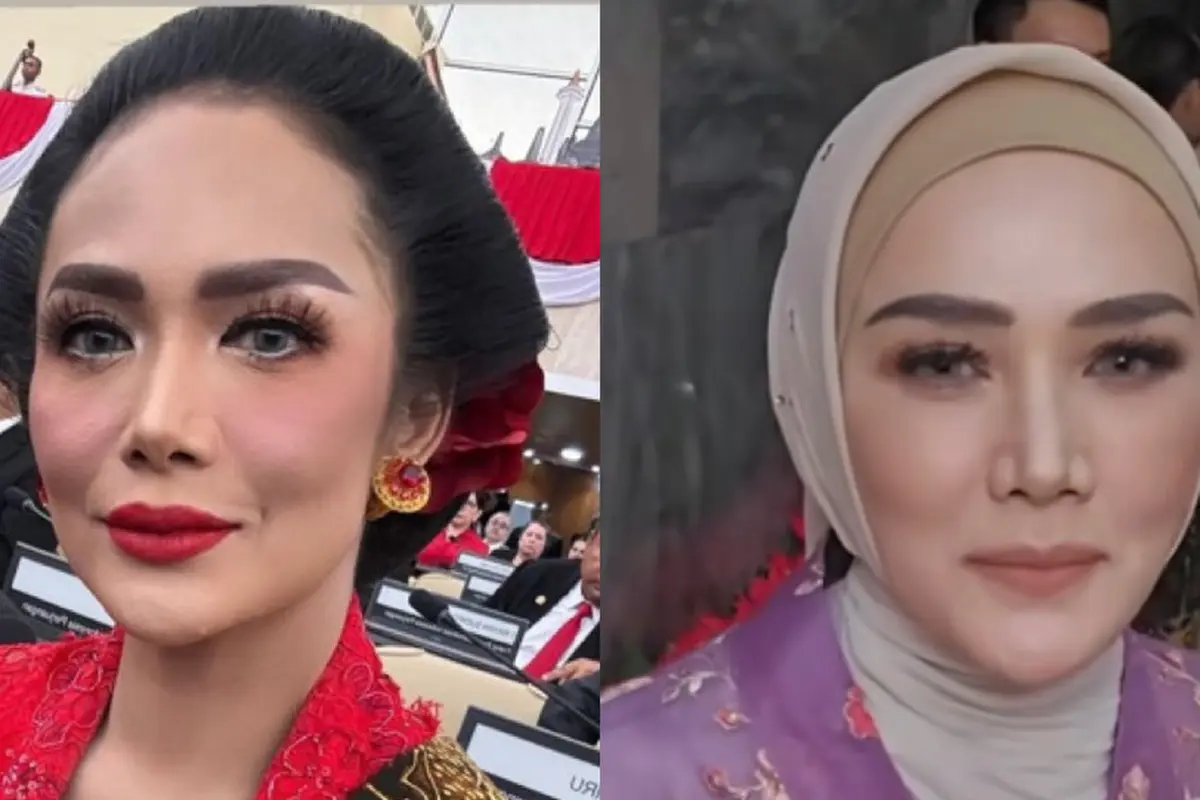 Gaya Kontras Krisdayanti dan Mulan Jameela Sidang Tahunan MPR/DPR 2024