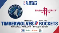 NBA Playoff 2018 Minnesota Timberwolves Vs Houston Rockets Game 3 (Bola.com/Adreanus Titus)