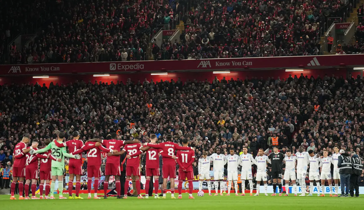 Selain itu, gol tersebut juga sukses membawa Liverpool menang dan memperbaiki catatan skuad asuhan Arne Slot setelah menelan empat kali kekalahan beruntun di Liga Inggris. (AP Photo/Jon Super)