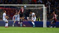 Inter Milan menelan kekalahan 1-2 dari Bologna pada laga tunda pekan ke-20 Serie A di Stadio Renato Dall'Ara, Kamis (28/4/2022) dini hari WIB.&nbsp;(Massimo Paolone/LaPresse via AP)