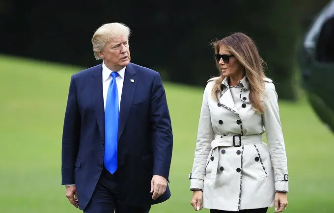 Presiden Donald Trump dan sang istri, Melania Trump (AP Photo/Manuel Balce Ceneta)