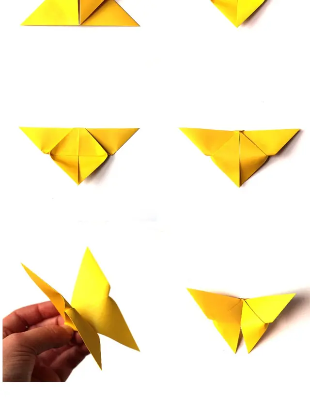 Cara membuat origami kupu-kupu: Model Pertama
