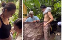 Menyucikan Jiwa Sebelum Ijab Kabul, Ritual Melukat Penuh Makna Luna Maya dan Maxime Bouttier di Bali