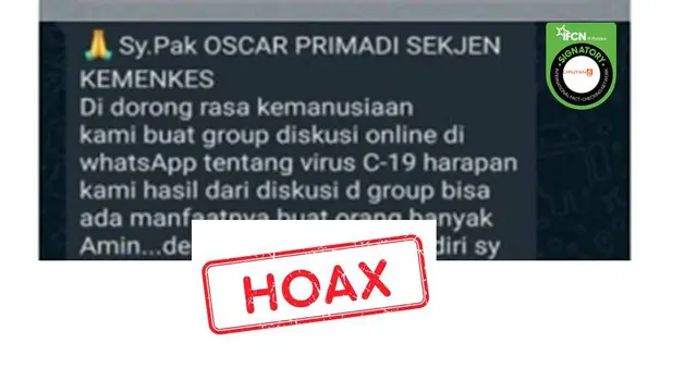 Cek Fakta sekjen Kemenkes