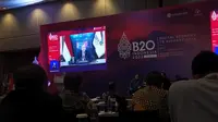 Menteri koperasi dan UKM Teten Masduki dalam group discussion yang bertema digital economy to support SDGs, bekerjasama dengan Business 20 (B20), dan Kadin Indonesia, di Bali, Senin (8/8/2022).