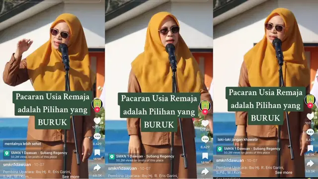 Kepala sekolah SMKN 1 Dawuan, Subang, Jawa Barat R. Eris Garini