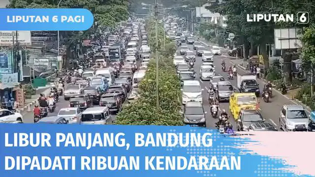 VIDEO: Kota Bandung Diserbu Wisatawan Untuk Berlibur, Gerbang Tol Pasteur Macet