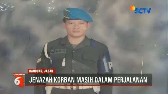 Jenazah perwira berpangkat kapten yang jadi korban kebakaran rumah dinas masih dikirim ke rumah duka di Rancaekek, Bandung.