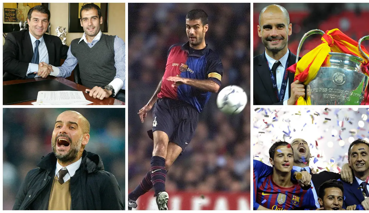 Josep Guardiola, merupakan salah satu pelatih terbaik di dunia saat ini, dirinya sudah meraih 19 trofi dalam jangka waktu enam musim. Berikut 10 momen penting dalam karier pelatih asal Spanyol tersebut. (Bola.com)