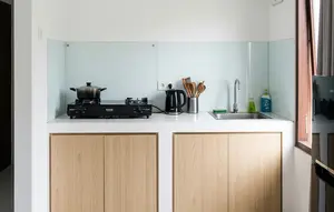 8 Dapur Terbuka Minimalis Anti Cipratan Minyak, Dinding Terjaga Kebersihannya