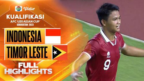 VIDEO: Hokky Caraka Hattrick, Timnas Indonesia U-20 Menang 4-0 atas Timor Leste di Kualifikasi Piala Asia U-20 2023