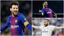 Berikut ini daftar top scorer La Liga 2019. Lionel Messi di posisi teratas dengan koleksi 34 gol. (Foto Kolase AP dan AFP)