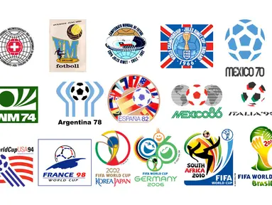 Piala Dunia yang berlangsung di setiap negara yang berbeda mempunyai logo dengan cirri khas tersendiri (Istimewa)