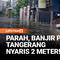 Akibat intensitas hujan berhari-hari di wilayah Jabodetabek, ratusan rumah warga di Kelurahan Petir, Kecamatan Cipondoh, Kota Tangerang, Banten, Jumat pagi, masih terendam banjir dengan ketinggian air nyaris mencapai dua meter.