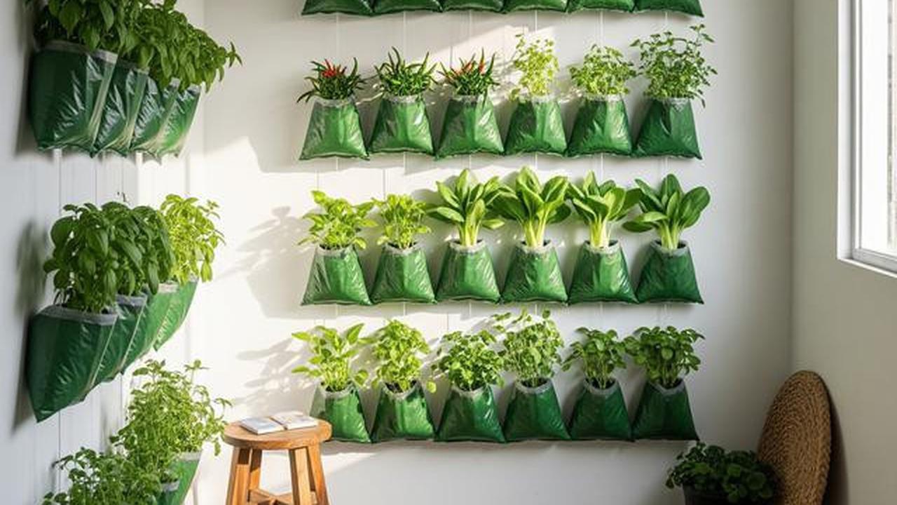 9 Desain Kebun Sayur Vertikal dari Kantong Kresek, Solusi Mandiri Pangan di Lahan Sempit
