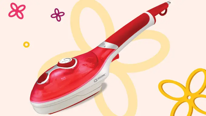 Ukuran setrika uap Steam Q hanya 35cm x 8cm x 7,5cm. Kita bisa menyimpannya di mana pun, termasuk di mobil, dan menggunakannya pada waktu-waktu sempit yang kita miliki.