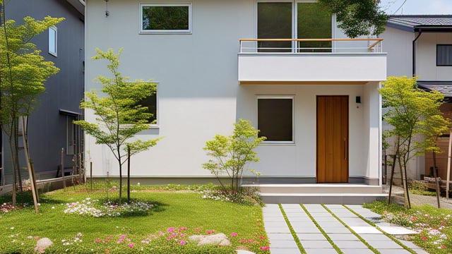 Model Rumah 2 Lantai Minimalis dengan Taman Depan Luas/Nurul Diva Kautsar via Meta AI