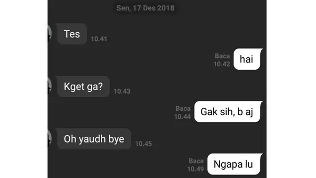 6 Chat Kocak ke Mantan Pacar Ini Bikin Geleng Kepala