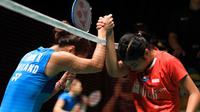 Tunggal putri Indonesia, Gregoria Mariska Tunjung, takluk dari pemain Thailand, Ratchanok Intanon, pada babak pertama Malaysia Masters 2019, Rabu (16/1/2019). (PBSI)
