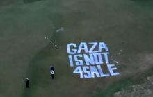 Aktivis Pro-Palestina Tulis Pesan Tegas 'Gaza is Not for Sale' di Lapangan Golf Donald Trump
