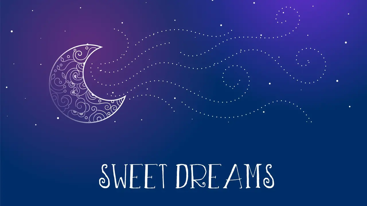 Ilustrasi ucapan selamat tidur, selamat malam, mimpi indah