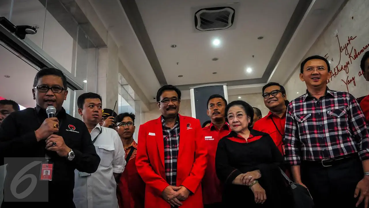 Ahok dan Djarot ditemani Megawati Soekarnoputri ke KPU