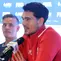 Pemain Timnas Indonesia, Elkan Baggott memberikan keterangan dalam konferensi pers menjelang FIFA Series melawan St Kitts and Navis di Stadion Utama Gelora Bung Karno (SUGBK), Senayan, Jakarta, Kamis (26/03/2026). (Bola.com/M Iqbal Ichsan)