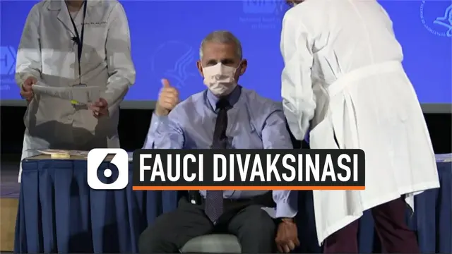 VIDEO: Direktur Institut Penyakit Menular AS, Anthony Fauci Divaksinasi Covid-19