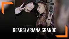 Beberapa waktu yang lalu salah satu anggota grup BTS, Jungkook, mendatangi konser Ariana Grande yang digelar di Los Angeles, Amerika Serikat. Hadirnya Jungkook ternyata membuat Ariana kegirangan.