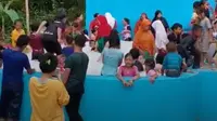 Kolam penampungan mata air putih bak susu jadi tempat wisata warga (Fauzan)