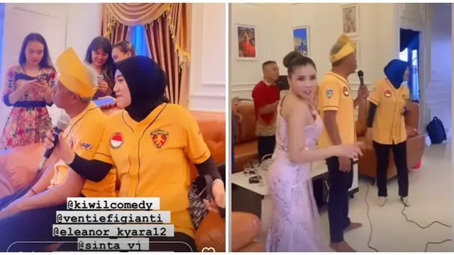 6 Potret Pertemuan Eva Belisima dan Kiwil, Tetap Jalin Silaturahmi