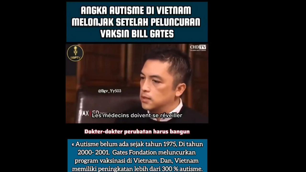 Viral Video Sebut Autisme di Vietnam Melonjak Setelah Peluncuran Vaksin Buatan Bill Gates, Begini Faktanya