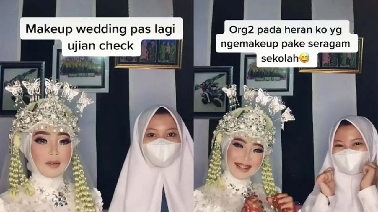 Viral Kisah Gadis Jadi MUA Wedding Usai Sekolah, Kerja Masih Pakai Seragam
