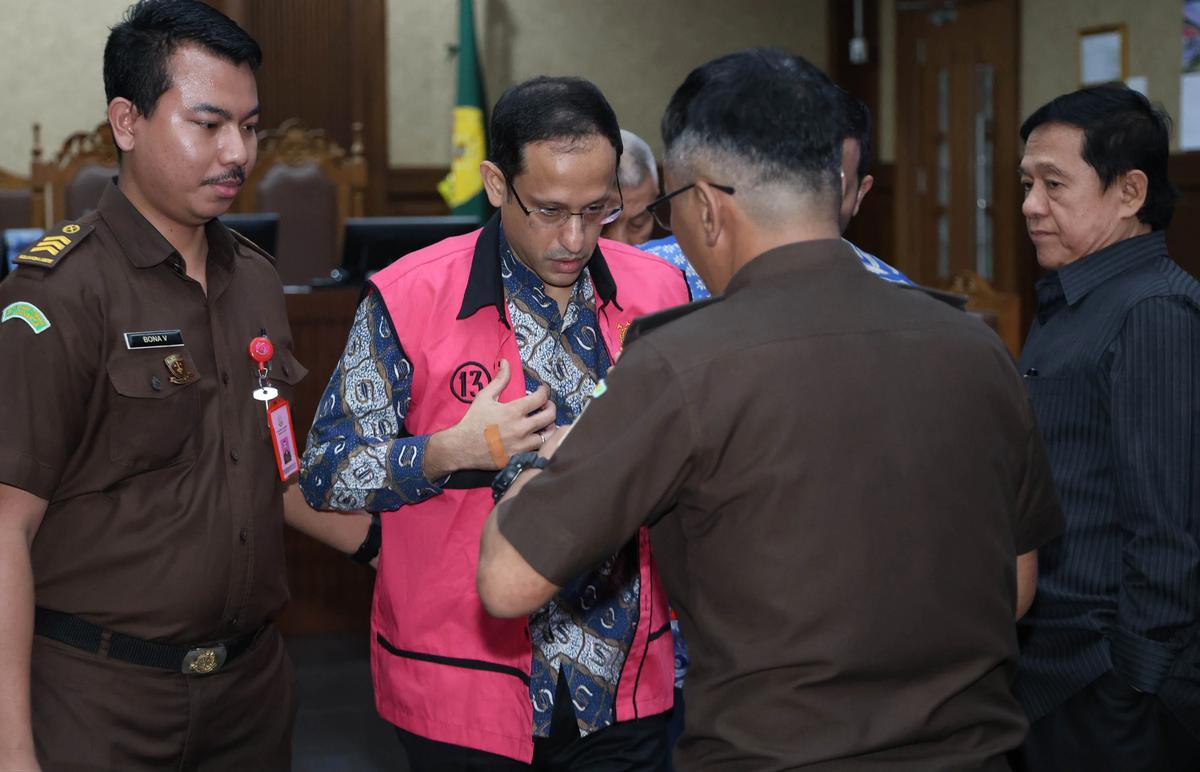 FOTO: Nadiem Jelaskan Tim Bayangan Kemendikbudristek di Sidang Chromebook