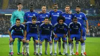 Juara grup G, Chelsea. The Blues kini performanya sedang menurun namun bukan tidak mungkin anak asuhan Jose Mourinho itu mampu meraih gelar tahun ini. (AFP/Glyn Kirk)