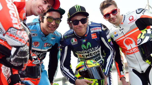 Andrea Iannone, Andrea Dovizioso, Valentino Rossi