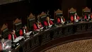 Mahkamah Konstitusi (MK) menggelar sidang Pengujian UU No. 51 Tahun 2009 tentang perubahan kedua atas UU NO. 5 Tahun 1986 tentang Peradilan Tata Usaha Negara di Gedung Mahkamah Konstitusi, Jakarta, Rabu (11/11).  (Liputan6.com/Faizal Fanani)