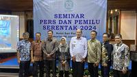Dewan Pers menggelar Seminar Pers dan Pemilu Serentak 2024 di Hotel Sari Pan Pacific Jakarta, Kamis (26/1/2023). (Liputan6.com/Muhammad Radityo Priyasmoro)