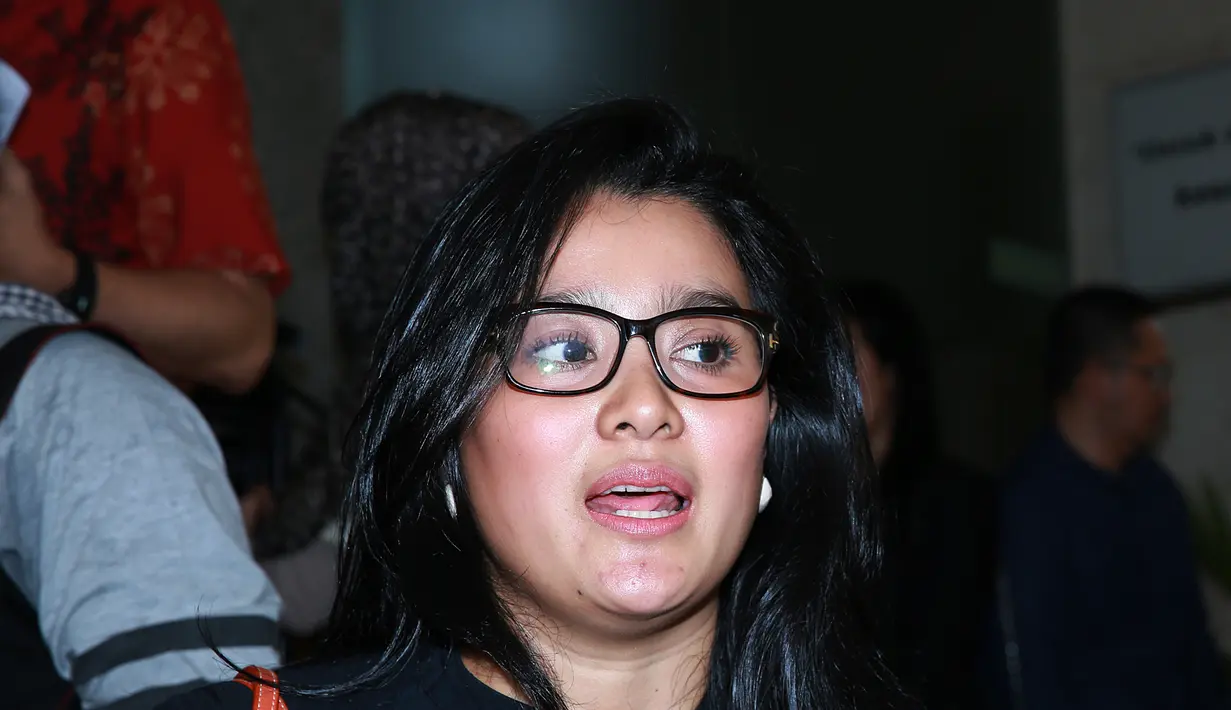 Marcella menyayangkan situs-situs yang melakukan pembajakan beberapa waktu lalu sudah diblokir Kemenkomino namun tidak kapok melakukan pembajakan. (Deki Prayoga/Bintang.com)