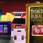 Dari pada nunggu gajian sampai jamuran, mending ikutan promo diskon belanja saja di Bukalapak. Banyak barang diskonan lho.