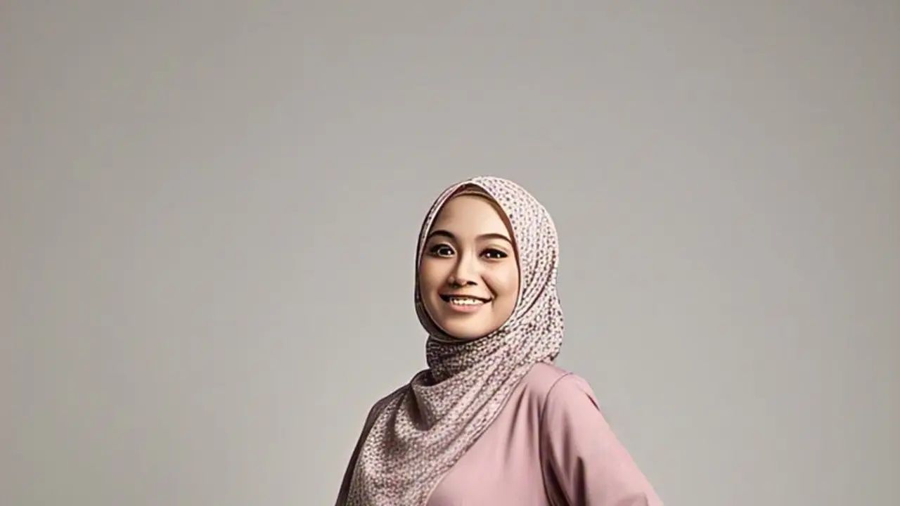 Gamis A-Line Warna Mauve (Dusty Pink)