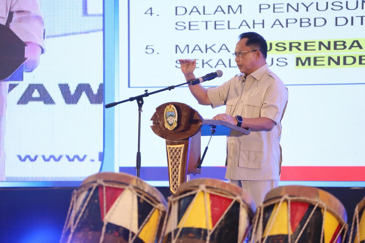 Mendagri Tito Karnavian Saat Membuka Musrenbang RKPD Sumut