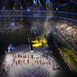 Suasana aat opening Piala Dunia 2022 di Stadion Al Bayt, Qatar, Minggu (20/11/2022) malam. (AP/Natacha Pisarenko)