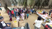 Senyum Ibu-ibu Korban Banjir Bandang Aceh Dapat Jatah di Lapak Sayur Galia, dari Wortel hingga Telur
