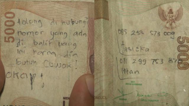 Potret Pesan Unik di Uang Kertas, Bikin Ketawa Ngakak. (Sumber: Instagram/@receh.id)