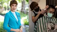 Akibat Corona Covid-19, Pramugari Ini Alih Profesi Jadi Tukang Cukur Rambut