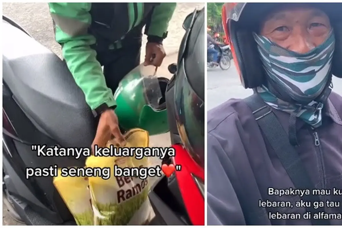6 Video Pria Bantu Penuhi Keinginan Driver Ojek Online Ini Bikin Haru